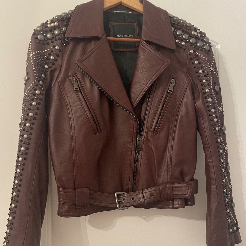 Nour Hammour Leather Jacket